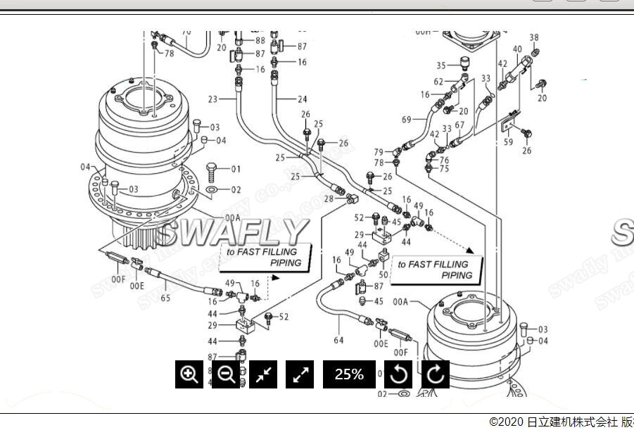 Коробка передач Hitachi EX2500 Swing 9211624